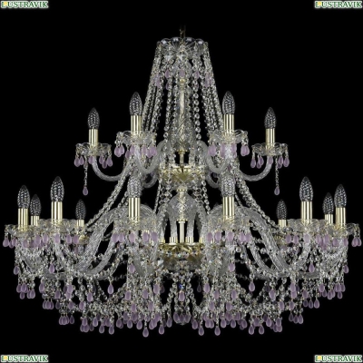 Люстра 1410/12+6/360/2d/G/V7010 ★Bohemia Ivele Crystal, Золото► — Купить▼