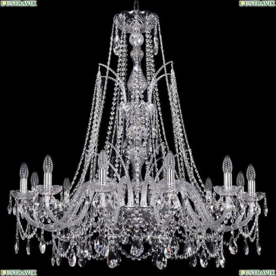 Люстра 1411/12/360/XL-96/Ni ★Bohemia Ivele Crystal, Никель► — Купить▼