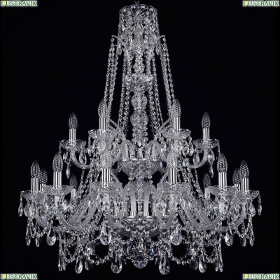 Люстра 1411/12+6/300/XL-99/2d/Ni ★Bohemia Ivele Crystal, Никель► — Купить▼