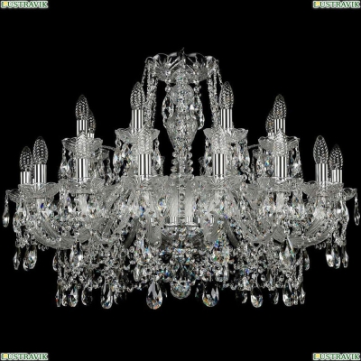 Люстра 1411/16+8/300/Ni ★Bohemia Ivele Crystal, Никель► — Купить▼
