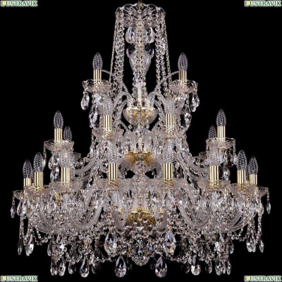 Люстра 1411/16+8+4/300/3d/G ★Bohemia Ivele Crystal, Золото► — Купить▼