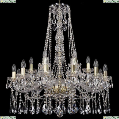 Люстра 1413/12+6/300/h-95/G ★Bohemia Ivele Crystal, Золото► — Купить▼