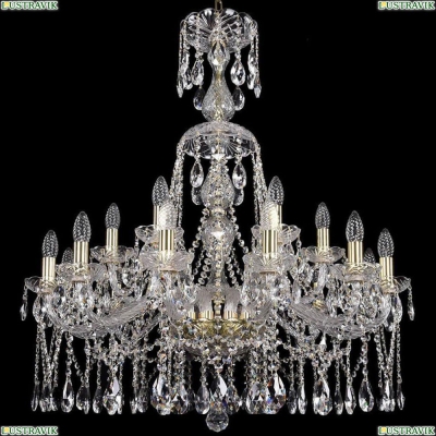 Люстра 1413/12+6/300/XL-95/G ★Bohemia Ivele Crystal, Золото► — Купить▼