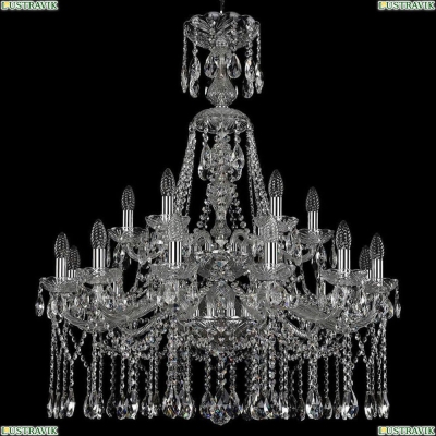 Люстра 1413/12+6/300/XL-96/2d/Ni ★Bohemia Ivele Crystal, Никель► — Купить▼