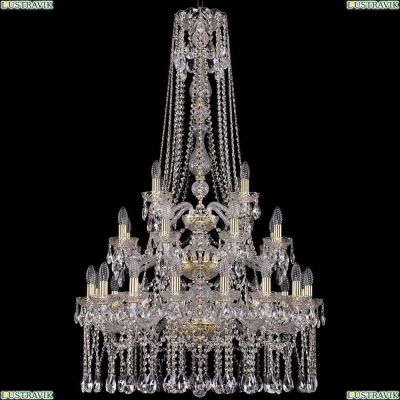 Люстра 1413/16+8+4/300/h-134/3d/G ★Bohemia Ivele Crystal, Золото► — Купить▼
