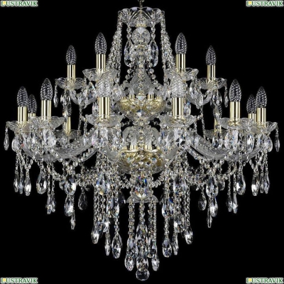 Люстра 1415/12+6/300/2d/G ★Bohemia Ivele Crystal, Золото► — Купить▼