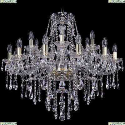 Люстра 1415/12+6/300/G ★Bohemia Ivele Crystal, Золото► — Купить▼