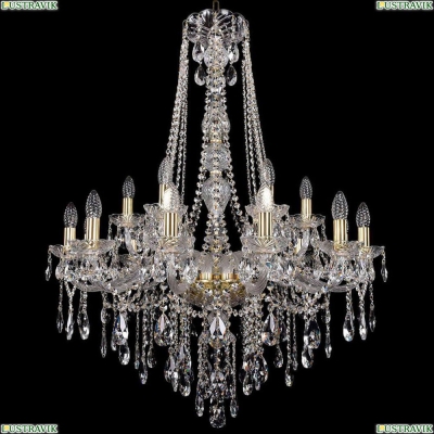 Люстра 1415/12+6/300/h-108/G ★Bohemia Ivele Crystal, Золото► — Купить▼