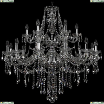 Люстра 1415/12+6/360/2d/Ni ★Bohemia Ivele Crystal, Никель► — Купить▼