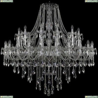 Люстра 1415/24+12/530/Ni ★Bohemia Ivele Crystal, Никель► — Купить▼