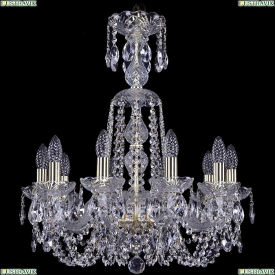 Люстра 1402/10/195/XL-64/G ★Bohemia Ivele Crystal, Золото► — Купить▼