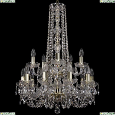 Люстра 1402/10+5/195/h-80/2d/G ★Bohemia Ivele Crystal, Золото► — Купить▼