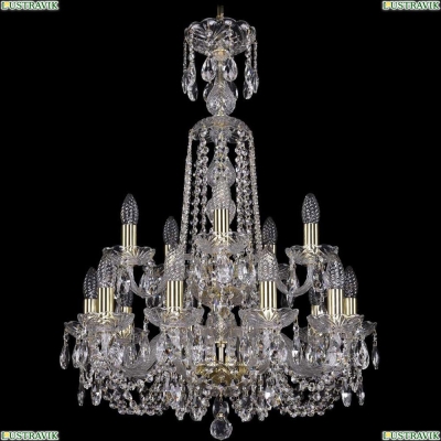 Люстра 1402/10+5/195/XL-81/2d/G ★Bohemia Ivele Crystal, Золото► — Купить▼