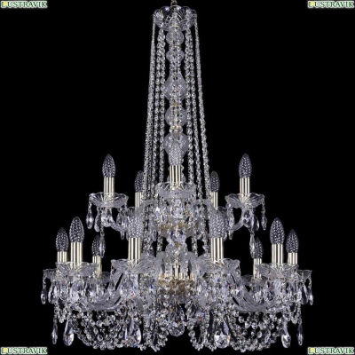Люстра 1402/10+5/240/h-90/2d/G ★Bohemia Ivele Crystal, Золото► — Купить▼