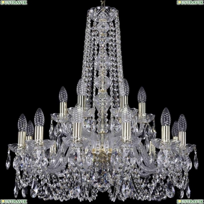Люстра 1402/12+6/240/h-75/G ★Bohemia Ivele Crystal, Золото► — Купить▼