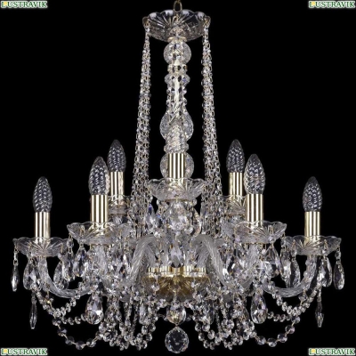 Люстра 1402/6+3/195/h-58/G ★Bohemia Ivele Crystal, Золото► — Купить▼