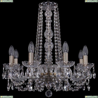 Люстра 1402/8/195/h-58/Pa ★Bohemia Ivele Crystal, Патина► — Купить▼