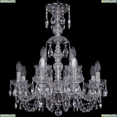 Люстра 1402/8+4/195/XL-64/Ni ★Bohemia Ivele Crystal, Никель► — Купить▼