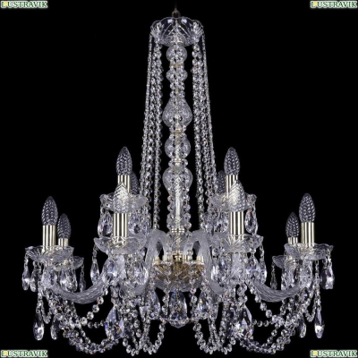 Люстра 1402/8+4/240/h-76/G ★Bohemia Ivele Crystal, Золото► — Купить▼