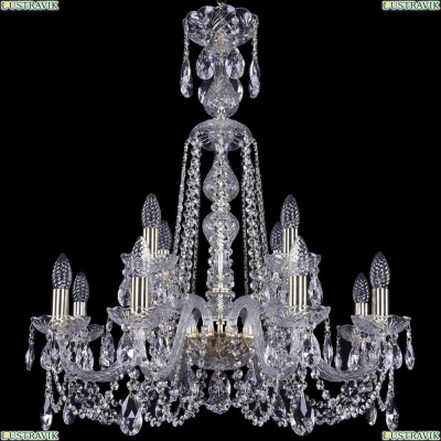 Люстра 1402/8+4/240/XL-77/G ★Bohemia Ivele Crystal, Золото► — Купить▼