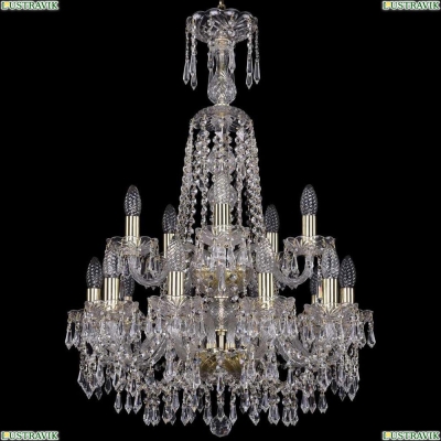 Люстра 1403/10+5/195/XL-84/2d/G ★Bohemia Ivele Crystal, Золото► — Купить▼