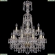 Люстра 1403/10+5/195/XL-84/2d/G ★Bohemia Ivele Crystal, Золото► — Купить▼