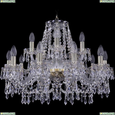 Люстра 1403/10+5/240/G ★Bohemia Ivele Crystal, Золото► — Купить▼