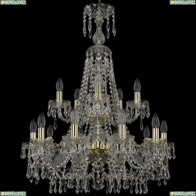 Люстра 1403/10+5/240/XL-92/2d/G ★Bohemia Ivele Crystal, Золото► — Купить▼