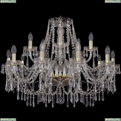 Люстра 1403/10+5/300/G ★Bohemia Ivele Crystal, Золото► — Купить▼