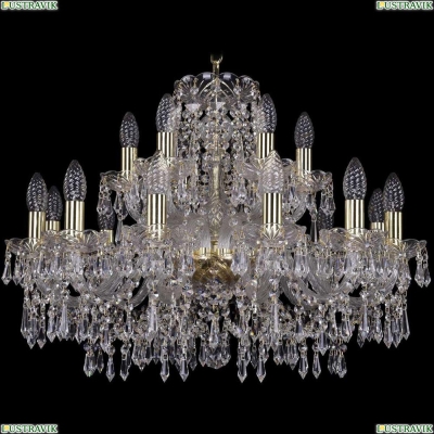 Люстра 1403/12+6/240/G ★Bohemia Ivele Crystal, Золото► — Купить▼