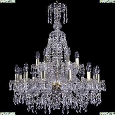 Люстра 1403/12+6/240/XL-80/G ★Bohemia Ivele Crystal, Золото► — Купить▼