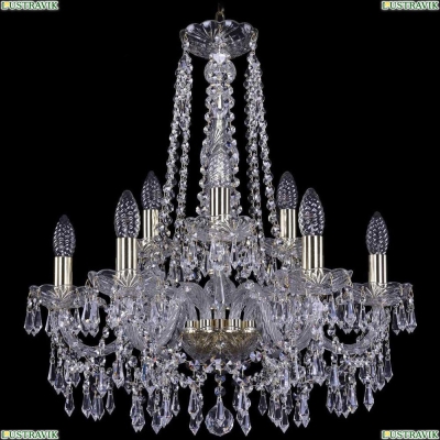 Люстра 1403/6+3/195/h-60/G ★Bohemia Ivele Crystal, Золото► — Купить▼