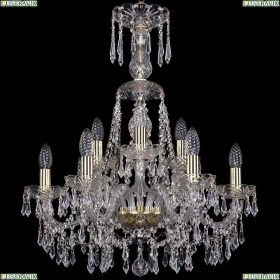 Люстра 1403/6+3/195/XL-65/G ★Bohemia Ivele Crystal, Золото► — Купить▼
