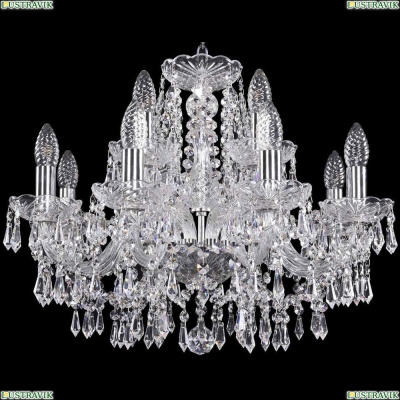 Люстра 1403/8+4/195/Ni ★Bohemia Ivele Crystal, Никель► — Купить▼