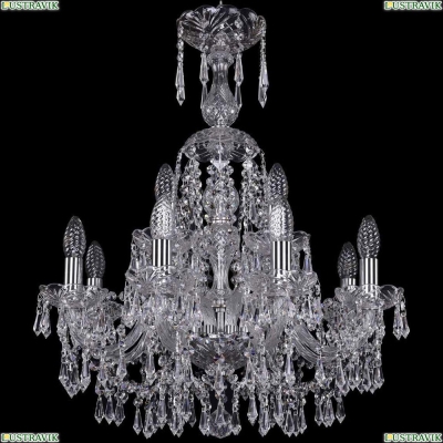 Люстра 1403/8+4/195/XL-65/Ni ★Bohemia Ivele Crystal, Никель► — Купить▼