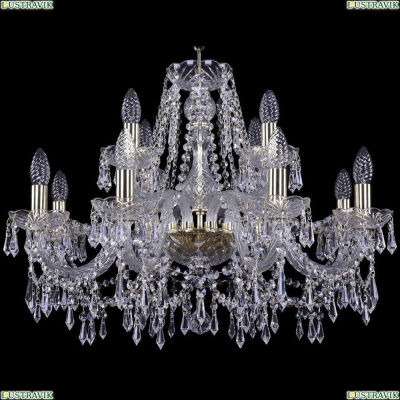 Люстра 1403/8+4/240/G ★Bohemia Ivele Crystal, Золото► — Купить▼