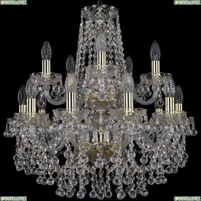 Люстра 1409/10+5/195/2d/G ★Bohemia Ivele Crystal, Золото► — Купить▼