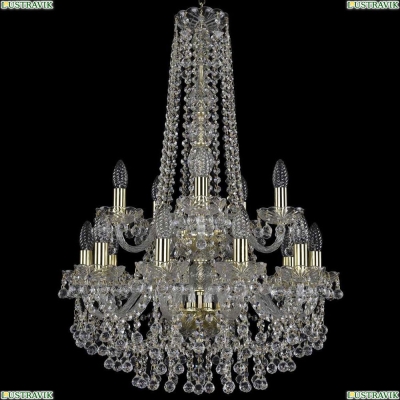 Люстра 1409/10+5/195/h-83/2d/G ★Bohemia Ivele Crystal, Золото► — Купить▼