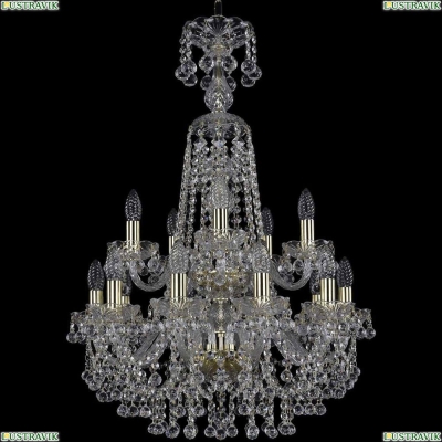 Люстра 1409/10+5/195/XL-83/2d/G ★Bohemia Ivele Crystal, Золото► — Купить▼