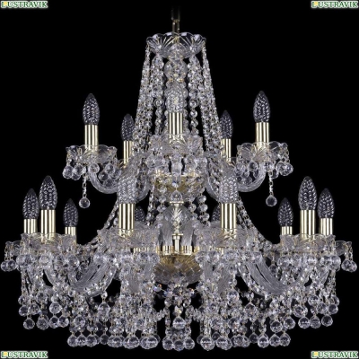Люстра 1409/10+5/240/2d/G ★Bohemia Ivele Crystal, Золото► — Купить▼