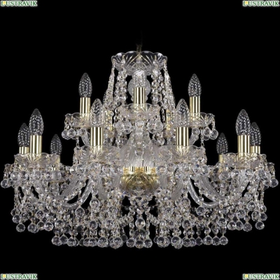 Люстра 1409/10+5/240/G ★Bohemia Ivele Crystal, Золото► — Купить▼
