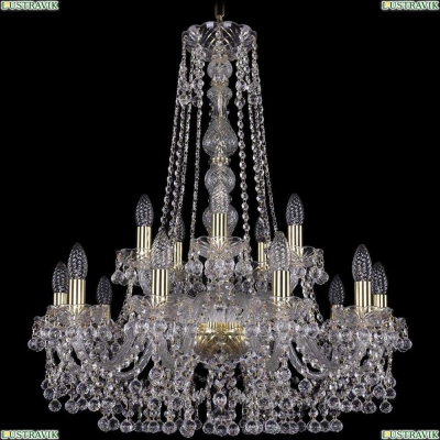 Люстра 1409/10+5/240/h-77/G ★Bohemia Ivele Crystal, Золото► — Купить▼
