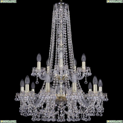 Люстра 1409/10+5/240/h-91/2d/G ★Bohemia Ivele Crystal, Золото► — Купить▼