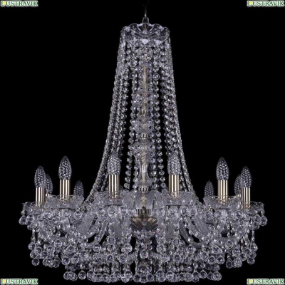 Люстра 1409/12/240/h-76/Pa ★Bohemia Ivele Crystal, Патина► — Купить▼