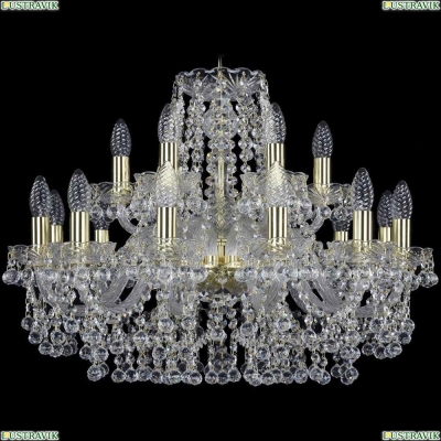 Люстра 1409/12+6/240/G ★Bohemia Ivele Crystal, Золото► — Купить▼