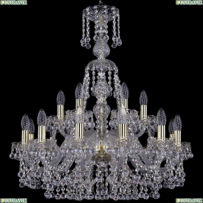 Люстра 1409/12+6/240/XL-76/G ★Bohemia Ivele Crystal, Золото► — Купить▼