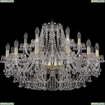Люстра 1409/12+6/300/G ★Bohemia Ivele Crystal, Золото► — Купить▼