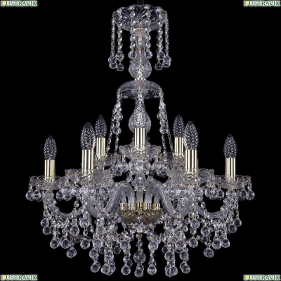 Люстра 1409/6+3/195/XL-68/G ★Bohemia Ivele Crystal, Золото► — Купить▼