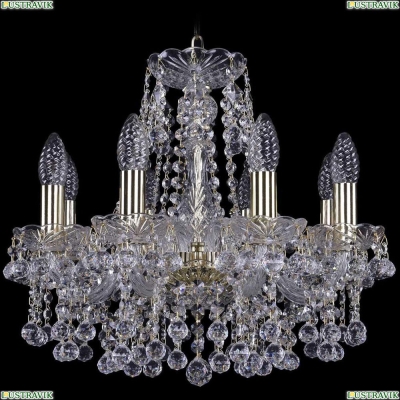 Люстра 1409/8/141/G ★Bohemia Ivele Crystal, Золото► — Купить▼