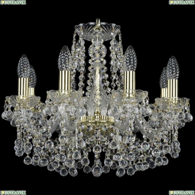 Люстра 1409/8/160/G ★Bohemia Ivele Crystal, Золото► — Купить▼